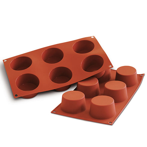 Boîte à Pâtisserie En Silicone Gn 1/3 Pour 6 Muffins Ø 68 Mm, Z/FMUFFIN6